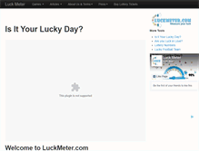 Tablet Screenshot of luckmeter.com